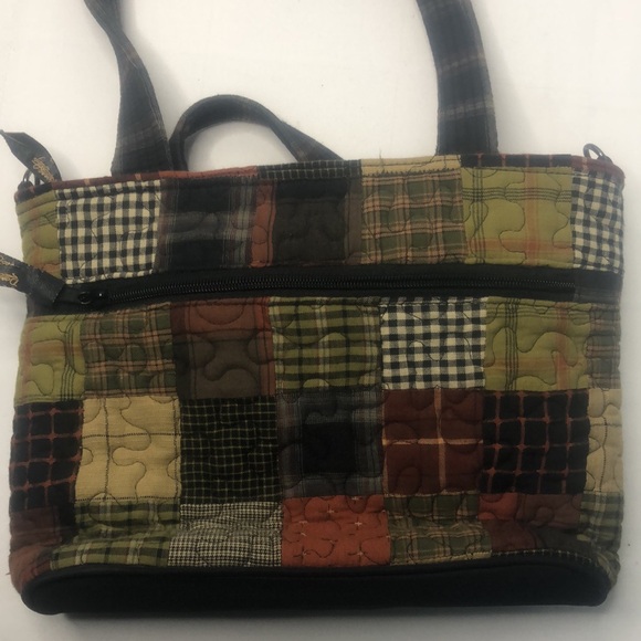 Donna Sharp Quilted Patchwork Handbag Purse Multicolor Shoulderbag 8”x10” EUC - Picture 10 of 15